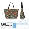 Poppy Flower Pattern Print Versatile Large Beach Travel Bag,Anti-Sand Beach Carry Bag For Various Needs view 3