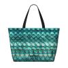 Mermaid Teal Fish Scale Print Versatile Large Beach Travel Bag,Anti-Sand Beach Carry Bag For Various Needs view 3