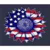 Go All Out XX-Large Navy Blue Women Flowy Cute Sunflower USA Flag Star & Stripes July 4th Sleeveless Tank Top T-Shirt view 3