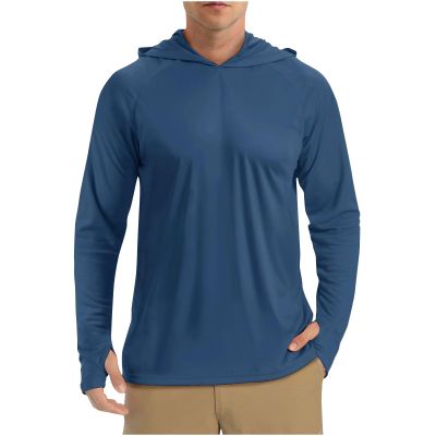 Sun Shirts for Men Hoodie UV Protection Breathable Long Sleeve Shirts Lightweight Quick Dry SPF Hiking Fishing Shirts