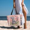 SSIMOO Koala Bear Print Spacious Travel Beach Bag,Versatile Anti-Sand Beach Tote,For All Your Needs, Black view 2