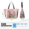 SSIMOO Koala Bear Print Spacious Travel Beach Bag,Versatile Anti-Sand Beach Tote,For All Your Needs, Black view 4