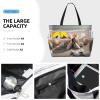 SSIMOO Seashell Starfish Print Anti-Sand Beach Tote Bag,Versatile And Stylish For All Your Adventures, Black view 4