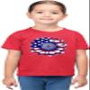 5T Red Toddler Cute Sunflower USA Flag Star & Stripes July 4th Toddler T-Shirt view 2