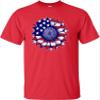 5T Red Toddler Cute Sunflower USA Flag Star & Stripes July 4th Toddler T-Shirt view 4