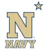 CornBorn Navy Mens Apparel - Long Sleeve US Naval Academy Star Logo - White - Large view 2