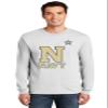 CornBorn Navy Mens Apparel - Long Sleeve US Naval Academy Star Logo - White - Large view 3