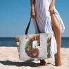 SSIMOO Music Note Print Anti-Sand Beach Tote Bag,Versatile And Stylish For All Your Adventures, Black view 2