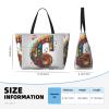 SSIMOO Music Note Print Anti-Sand Beach Tote Bag,Versatile And Stylish For All Your Adventures, Black view 4