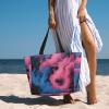 Blue And Red Fire Print Anti-Sand Beach Tote Bag,Versatile And Stylish For All Your Adventures view 4