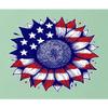 Go All Out Medium Mint Women Fitted Cute Sunflower USA Flag Star & Stripes July 4th Sleeveless Tank Top T-Shirt view 3