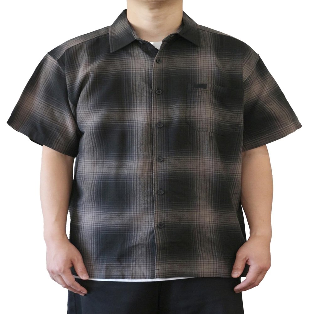 AIRNINE Men's Flannel Plaid Button Down Shirt (S to 5XL) (Z-Charcoal_S30, X-Large)
