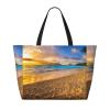 Sunset Hawaiian Palm Tree Print Anti-Sand Beach Tote Bag,Versatile And Stylish For All Your Adventures view 2