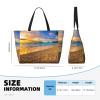 Sunset Hawaiian Palm Tree Print Anti-Sand Beach Tote Bag,Versatile And Stylish For All Your Adventures view 4