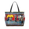 Old License Picture Print Spacious Hand-Held Tote,Sand-Resistant Beach Carry Bag For Fashionable Ladies view 1