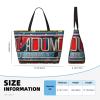 Old License Picture Print Spacious Hand-Held Tote,Sand-Resistant Beach Carry Bag For Fashionable Ladies view 4