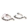 Sunicon 1 Pair Horse Spurs, Boot Spurs Roller Ball Spurs, Western Cowboy Spurs Stainless Steel Silver Engraved Bumper Spurs Style Horse Boot Spurs with Gear for Horse Training view 2