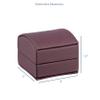 ALLUREPACK Luxury Dome-Shape Leather Ring Box - Ring Gift Box for Engagement, Proposal, Wedding Day - Jewelry Box with Cream Ribbed Outer Box & Matching Bow Ribbon - Small Ring Case for Men & Women view 4
