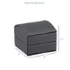 ALLUREPACK Luxury Dome-Shape Leather Earring Box for Women & Girls  Jewelry Gift Box Ideal for Studs, Small Hanging Earrings  Earring Case with Cream Ribbed Outer Box & Matching Bow Ribbon view 4