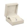 ALLUREPACK Linen Weave Reversible Jewelry Gift Box - for Earrings, Pendants, Chains and Necklaces - Suede Interior Case for Girls, Women & Men view 2