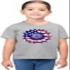 2T Oxford Toddler Cute Sunflower USA Flag Star & Stripes July 4th Toddler T-Shirt view 2