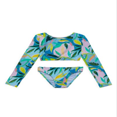 Gottex Baby Girl's Kids Toddler and Little Rainforest Blue Tropical Print One Piece Swimsuit