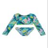 Gottex Baby Girl's Kids Toddler and Little Rainforest Blue Tropical Print One Piece Swimsuit view 1