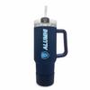 Campus Colors Collegiate 40oz Stainless Steel Travel Tumbler with Handle for Alumni - Vacuum Insulated, Dual Lid & Straw, For Grads view 1