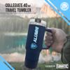 Campus Colors Collegiate 40oz Stainless Steel Travel Tumbler with Handle for Alumni - Vacuum Insulated, Dual Lid & Straw, For Grads view 2
