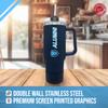 Campus Colors Collegiate 40oz Stainless Steel Travel Tumbler with Handle for Alumni - Vacuum Insulated, Dual Lid & Straw, For Grads view 4