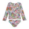 Gottex Kids Toddler and Little Girls Palm Island Rainbow Tropical Leaf Print Two Piece Rash Guard Long Sleeve Swimsuit UV Sun Protection Bathing Suit for Girl view 2