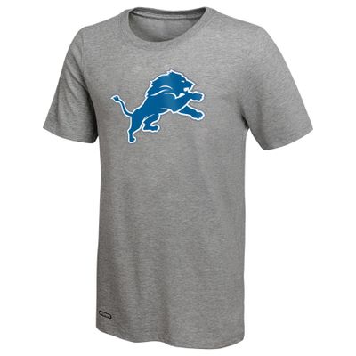Outerstuff NFL Men's Primary Stadium Logo Short Sleeve T-Shirt, Detroit Lions Grey, Medium