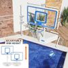 Dunn-Rite Splash & Shoot Pool Basketball Hoop, Adjustable Height Clear Backboard  200lbs Water-Filled Base, Stainless Steel Rim & Waterproof Basketball, Made in USA, Clear Blue view 4