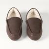 Amazon Essentials Men's Memory Foam Moccasin Slippers, Dark Brown Faux Leather, 8 view 3