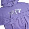 DKNY Girls Sweatpants Set - 2 Piece Active Fleece Girls Sweatshirt and Jogger Youth Kids Sweatpants Matching Set (4-16), Size 12, Periwinkle view 3