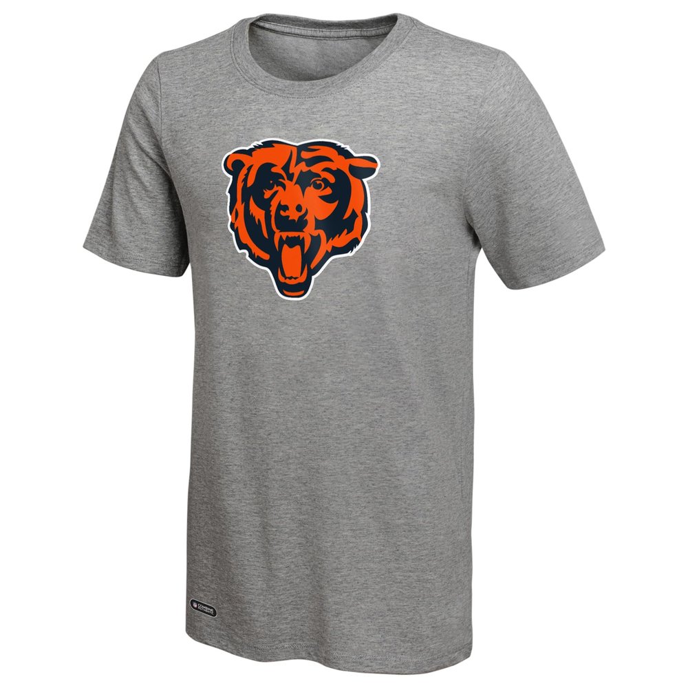 Outerstuff NFL Men's Primary Stadium Logo Short Sleeve T-Shirt, Chicago Bears Grey, Medium
