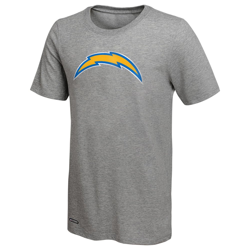 Outerstuff NFL Men's Primary Stadium Logo Short Sleeve T-Shirt, Los Angeles Chargers Grey, Large