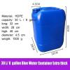WAZHOU Water Tank Portable Water Containers,Camping Water Tank,Plastic Bucket for Emergency Water Storage,Outdoor Camping Water Storage Jug(Blue,30L/8gal) view 3