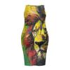 Srengjodk Rastafarian Dress 2024 Rastafarian Dresses for Women Hign Neck Tank Dress Plus Size Jamaica Clothes Rasta Lion 3D Print Dress Chic Green 3X-Large view 4