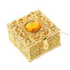 LiuliuBull Square Metal Vintage Trinket Box Necklace Holder Jewelry Container Collectible Gift(Gold) view 1
