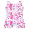 HOZIY Gymnastics Leotards for Girls 2t 3t Tumbling Outfits Tie Dye Flower Floral Biketard Pink White Blue Yellow Dance Clothing Toddlers Sparkly view 1