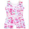 HOZIY Gymnastics Leotards for Girls 2t 3t Tumbling Outfits Tie Dye Flower Floral Biketard Pink White Blue Yellow Dance Clothing Toddlers Sparkly view 2