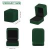 KUKUVR 2 Pieces Velvet Ring Gift Box, Small Ring Storage Boxes for Proposal Wedding Engagement Christmas Valentine's Day, Ring Earrings Stud Holder Display box for Woman view 2