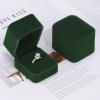 KUKUVR 2 Pieces Velvet Ring Gift Box, Small Ring Storage Boxes for Proposal Wedding Engagement Christmas Valentine's Day, Ring Earrings Stud Holder Display box for Woman view 3