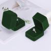 KUKUVR 2 Pieces Velvet Ring Gift Box, Small Ring Storage Boxes for Proposal Wedding Engagement Christmas Valentine's Day, Ring Earrings Stud Holder Display box for Woman view 4