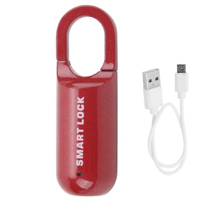 Rushbom Fingerprint Lock, AntiTheft Security USB Rechargeable Thumbprint Padlock for Luggage Case Fingerprint Lock (Red), Rushbomzf0euwvbnr-12