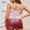 Avidlove Lace Bralette for Women V Neck Camisole Lingerie Spaghetti Strap Tube Slim Tank Top Pink Large view 3