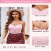 Avidlove Lace Bralette for Women V Neck Camisole Lingerie Spaghetti Strap Tube Slim Tank Top Pink Large view 4