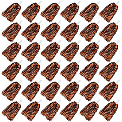 36PCS Orange and Black Cheerleading Pom Poms Metallic Foil Plastic Pom Poms with Baton Handle for Game Sports Squads Dancing Party Football Basketball Club Spirit Sports Stage Performance Celebration