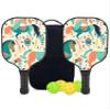 KUAVETO Carbon Fiber Pickleball Paddles Set, All The DIY Fun You can Have with Horse-BN24 Pattern Custom Made Honeycomb Polymer Core- Includes 2 Paddles, 4 Balls, and a Carry Bag view 1